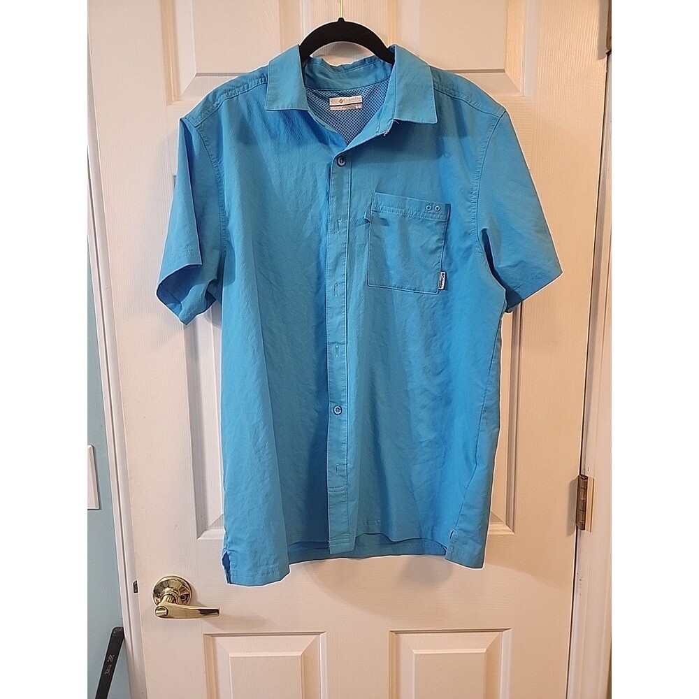 EUC Men's Columbia PFG Vented Fishing Shirt Size M Button ShortSleeve Omni-Shade